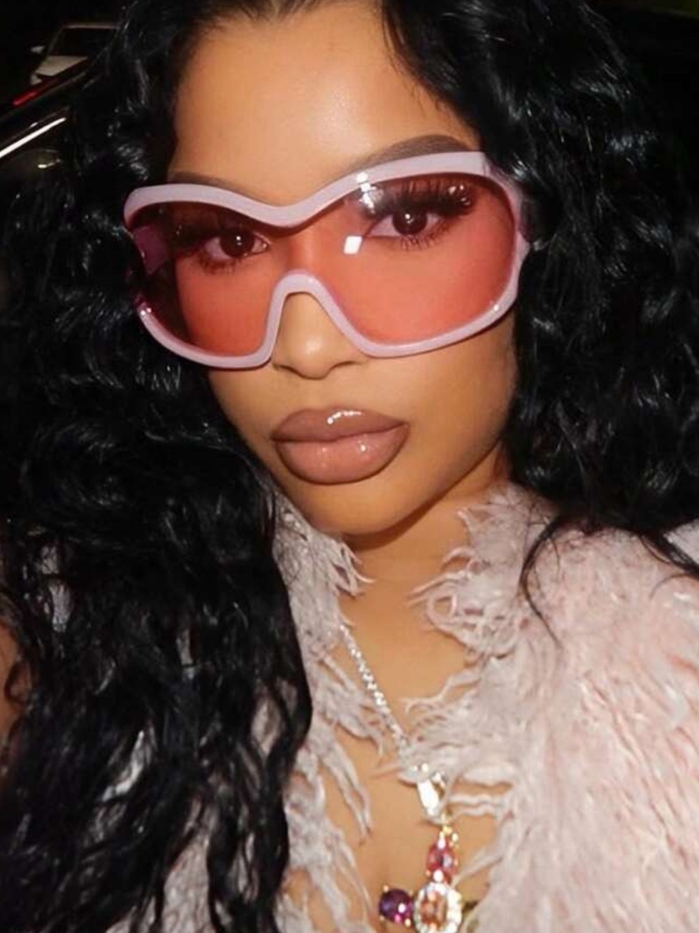 1PC Large Frame One-Piece Piece With Personalized And Trendy Y2K Fashion Glasses
